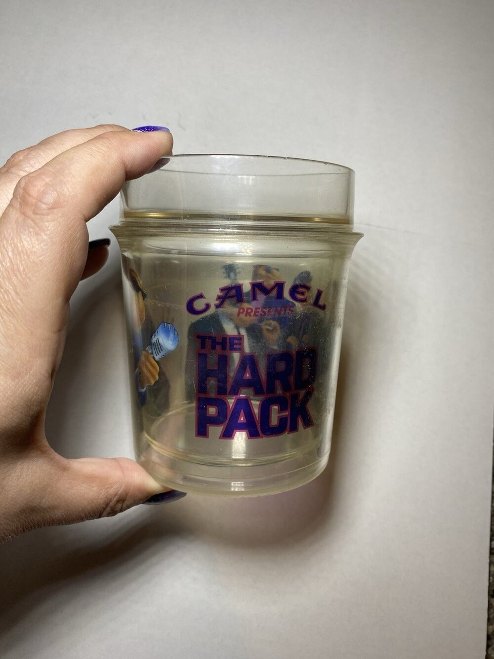 Vintage Joe Camel Presents The Hard Pack Cigarette Cig Thermo Tumbler Cup Mug